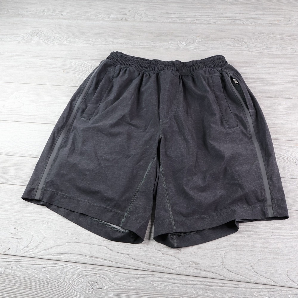 Lululemon Lined Surge Shorts Men's Large Performance Athletic Gym Dark Grey